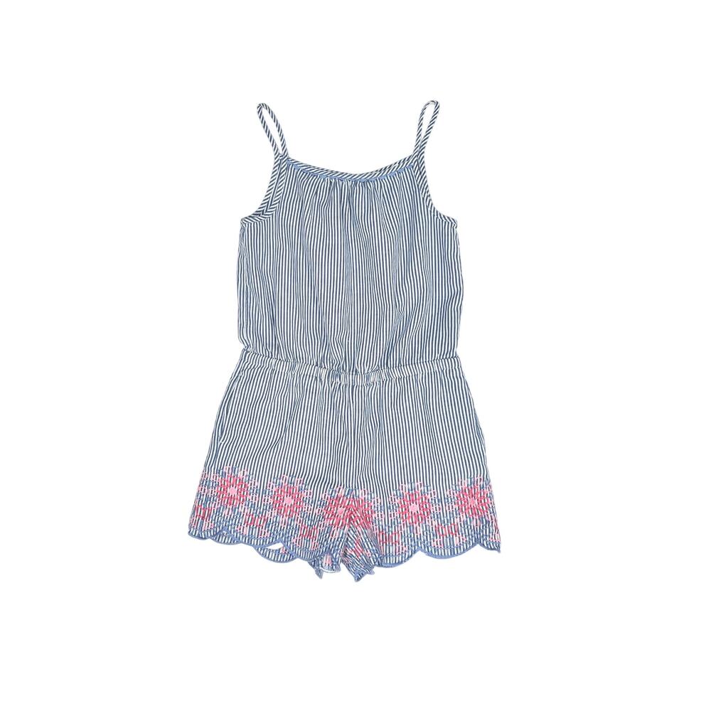 Vineyard Vines Girls Embroidered Seersucker Romper